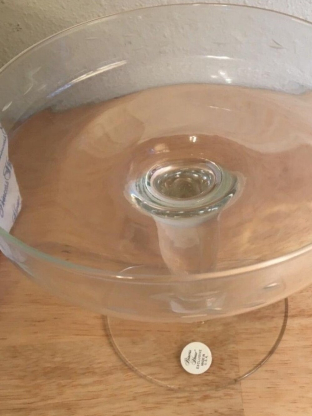 Princess House Etched Vine Crystal Pedestal Cake Server 062 Tiered